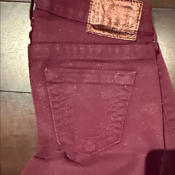 True Religion Women's Purple Flare Jeans - Picture 3 of 3